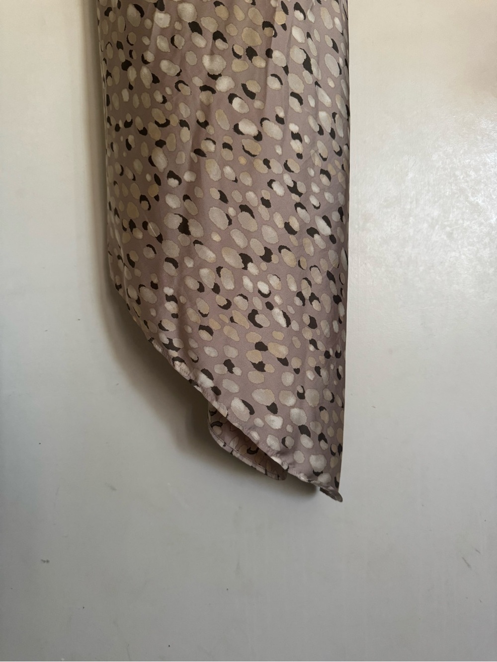 Forever 21 Beige Dot-Print Cowl Midi Slip Dress - Picture 5 of 6